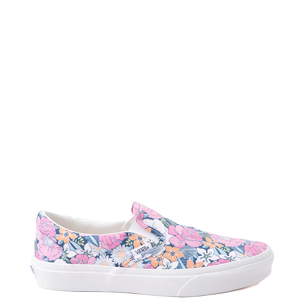 Vans Slip On Skate Shoe White Retro Floral 497807