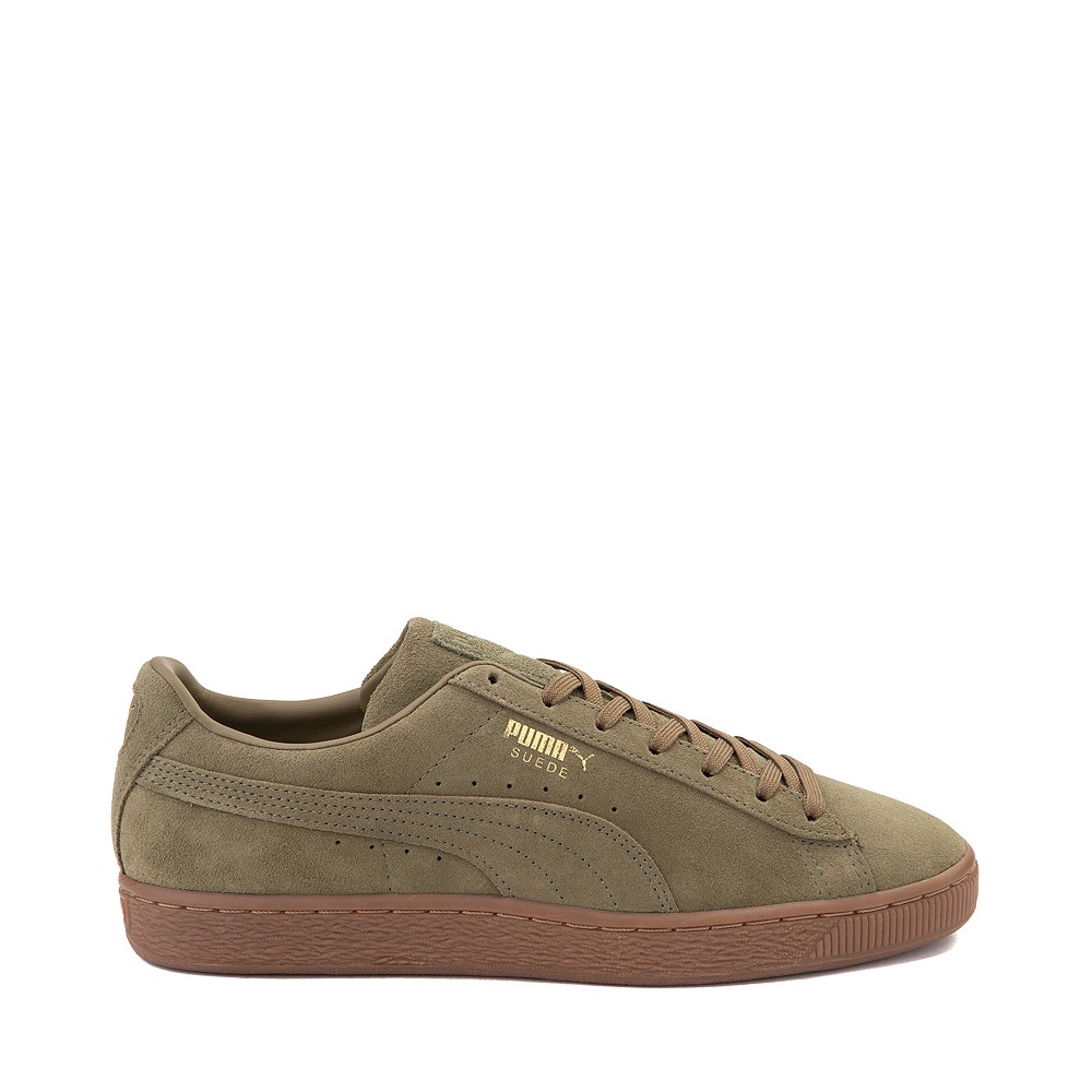 Mens PUMA Suede Athletic Shoe - Olive / Gum