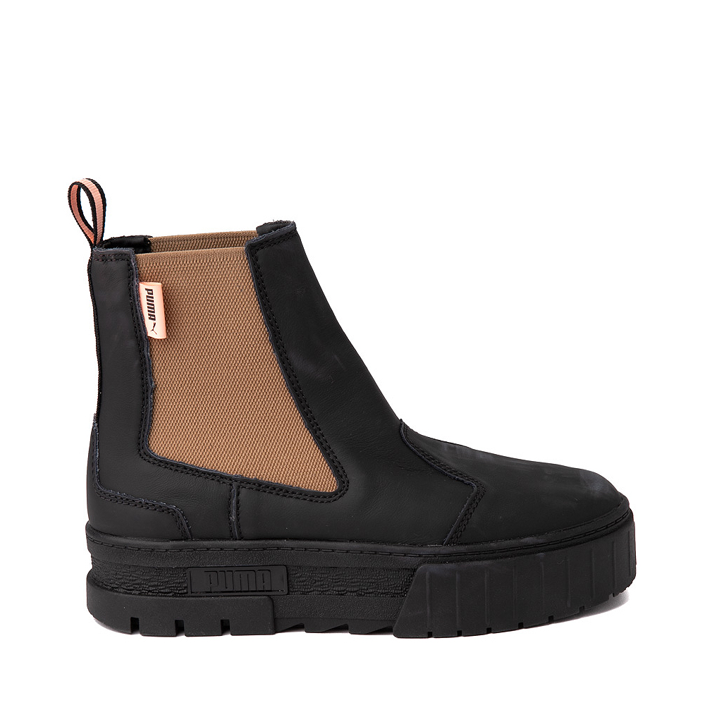 Womens PUMA Mayze Platform Chelsea Boot - Black / Brown