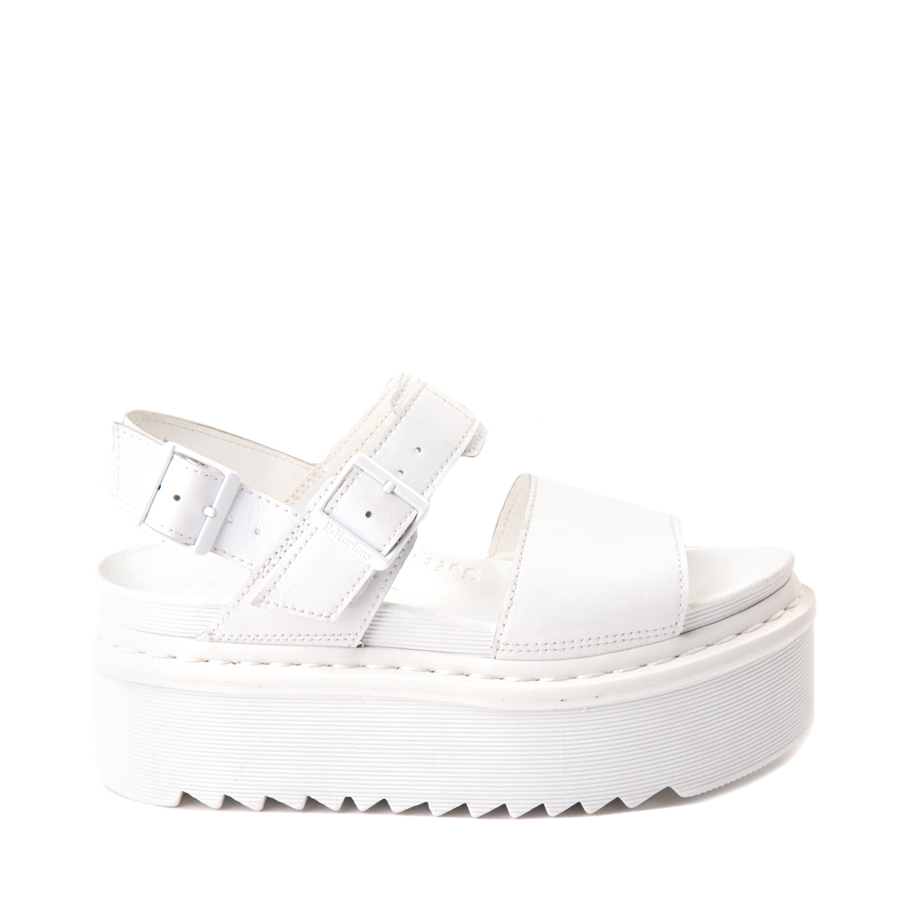 Womens Dr. Martens Voss Platform Sandal - White Monochrome