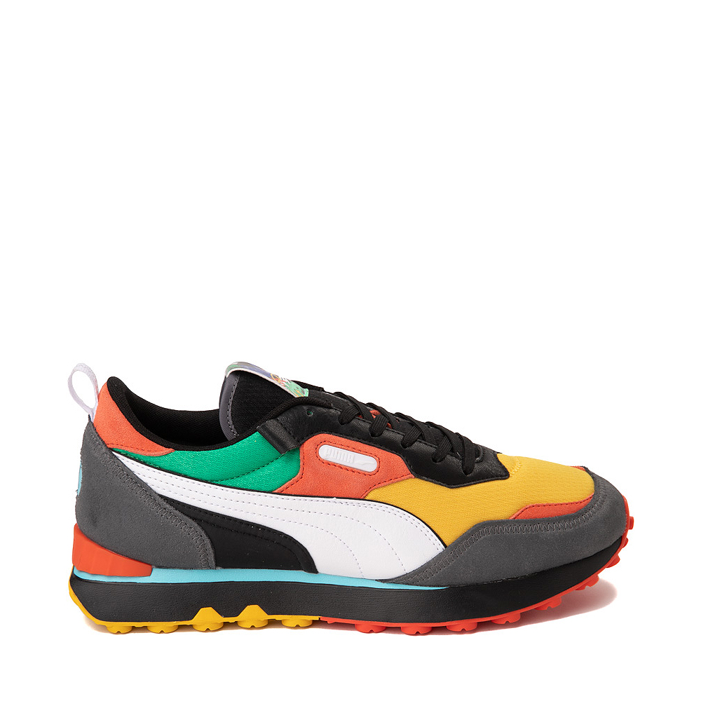 Mens PUMA Future Rider FV Block Party Athletic Shoe - Black / Multicolor