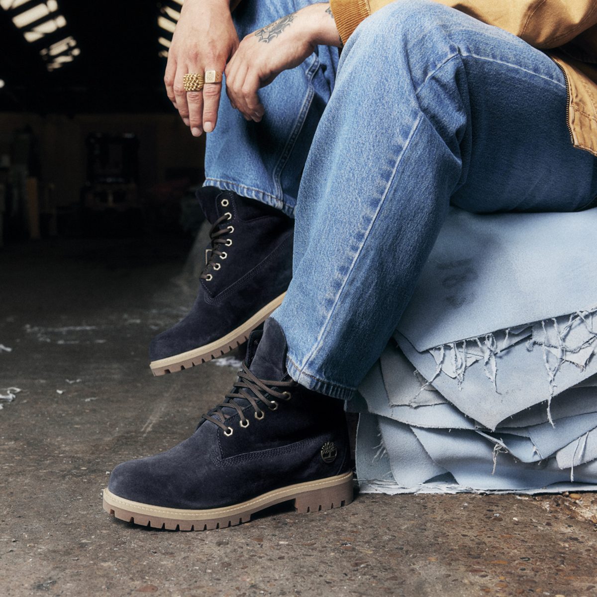 Timberland×C.F.Steadコラボ　 DARK-BLUE-SUEDE Exclusive Timberland x Charles F Stead Waterproof Suede Lug