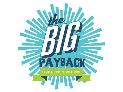 The Big Payback circle logo with blue starburst